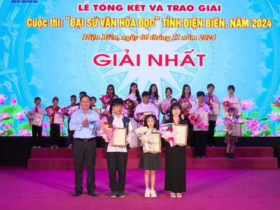 Trao giải Cuộc thi Đại sứ Văn hoá đọc Điện Biên năm 2024