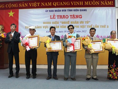 Kiên Giang lấy ý kiến xét tặng danh hiệu “Nghệ nhân Ưu tú”