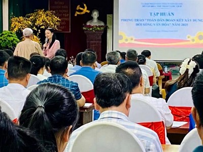 Tập huấn công tác phong trào “Toàn dân đoàn kết xây dựng đời sống văn hoá”