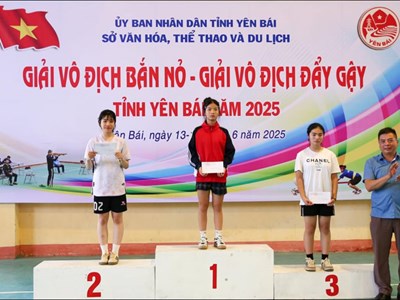 Bế mạc Giải vô địch bắn nỏ - đẩy gậy tỉnh Yên Bái 2025