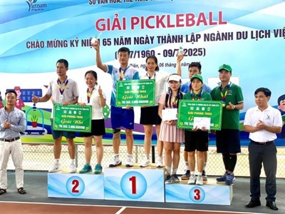 Giải Pickleball chào mừng 65 năm ngày thành lập ngành Du lịch Việt Nam
