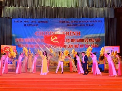 Đặc sắc chương trình tuyên truyền chào mừng Đại hội Đảng các cấp ở Mường Ảng