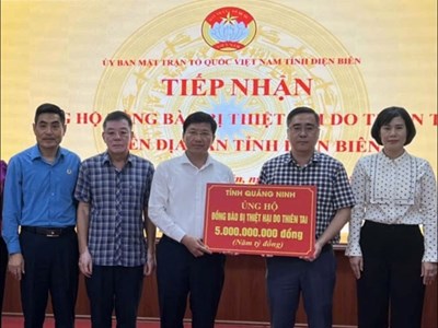 Điện Biên tiếp nhận 5,1 tỷ đồng hỗ trợ người dân bị thiệt hại do mưa lũ