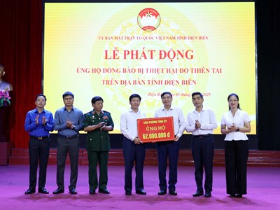 Điện Biên tiếp nhận hơn 10 tỷ đồng ủng hộ đồng bào bị thiệt hại do thiên tai