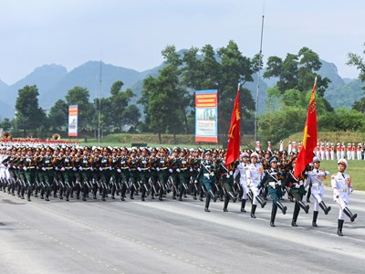 Tổng hợp luyện các lực lượng vũ trang diễu binh, diễu hành A80 lần thứ 3