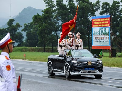 Tổng hợp luyện lực lượng diễu binh, diễu hành thực hiện nhiệm vụ A80