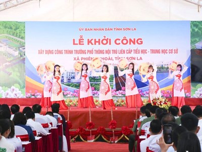 Sơn La: Khởi công trường nội trú liên cấp ở xã biên giới Phiêng Khoài