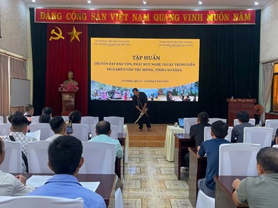 Bảo tồn, phát huy nghệ thuật trình diễn múa Khèn dân tộc Mông ở Cao Bằng