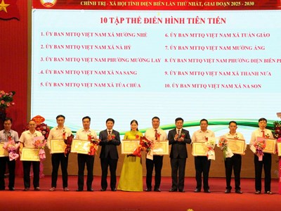 Điện Biên tôn vinh 75 tập thể, cá nhân điển hình tiên tiến 