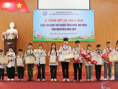 Trao giải Cuộc thi Sáng tạo thanh, thiếu niên, nhi đồng Điện Biên năm 2025