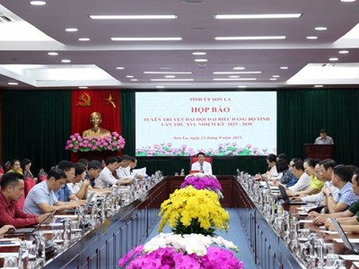 Đại hội đại biểu Đảng bộ tỉnh Sơn La lần thứ XVI sẽ diễn ra từ ngày 27- 29.9