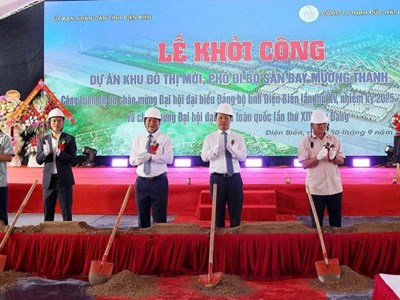 Điện Biên khởi công Khu đô thị mới, phố đi bộ sân bay Mường Thanh