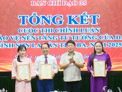 Trao giải Cuộc thi chính luận bảo vệ nền tảng tư tưởng của Đảng tỉnh Sơn La 