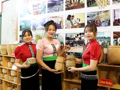 Kỹ thuật đan mây, tre của người Thái ở Điện Biên là di sản văn hóa phi vật thể quốc gia 