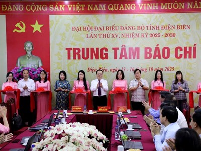 Khai trương Trung tâm Báo chí phục vụ Đại hội đảng bộ tỉnh Điện Biên lần thứ XV