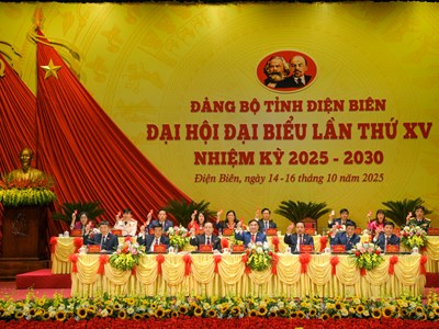 Khai mạc Đại hội đại biểu Đảng bộ tỉnh Điện Biên lần thứ XV, nhiệm kỳ 2025 - 2030