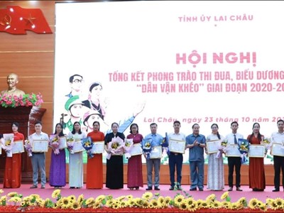 Lai Châu biểu dương điển hình thi đua “Dân vận khéo” giai đoạn 2020 - 2025