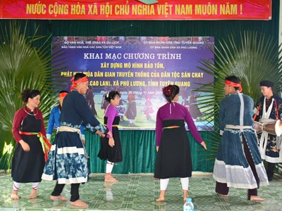 Gìn giữ nghệ thuật múa dân gian truyền thống dân tộc Sán Chay ở Tuyên Quang