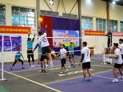 Giải thi đấu bóng chuyền hơi trước Đại hội Thể dục thể thao tỉnh Điện Biên lần thứ XII