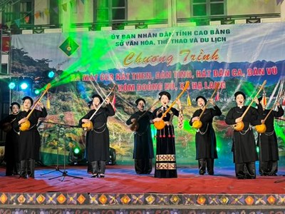 Ra mắt CLB hát Then, đàn Tính, hát dân ca, dân vũ xóm Đoỏng Hủ, xã Hạ Lang