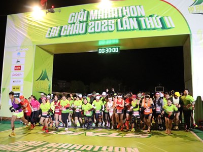 Hơn 1.500 VĐV tham gia Giải Marathon Lai Châu lần thứ II, năm 2025
