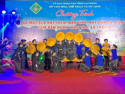  Ra mắt CLB hát Then, đàn Tính, hát dân ca, dân vũ xóm Bản Danh Lũng Táo, xã Trà Lĩnh