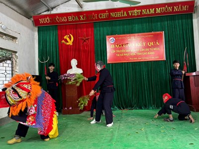 Trao truyền giá trị di sản múa sư tử mèo cho thế hệ trẻ ở Phục Hòa