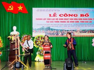 Xây dựng CLB Sinh hoạt văn hóa dân gian dân tộc Ba Na tại xã Vĩnh Sơn