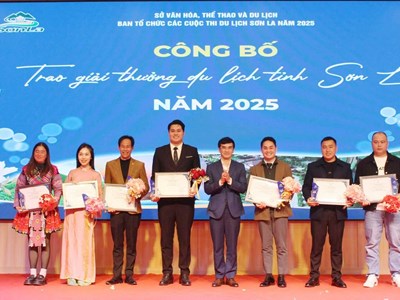 Trao giải thưởng các cuộc thi quảng bá du lịch Sơn La năm 2025 