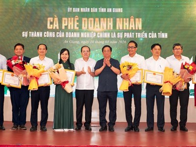 An Giang tổ chức chương trình “Cà phê doanh nhân” đầu năm 2026