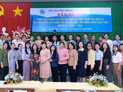 An Giang tập huấn nâng cao năng lực cho nữ ứng cử viên trong nhiệm kì mới