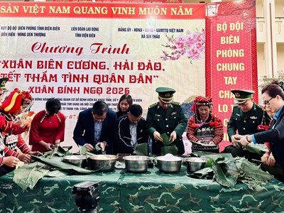 Tết thắm đượm nghĩa tình quân dân nơi biên cương Sín Thầu