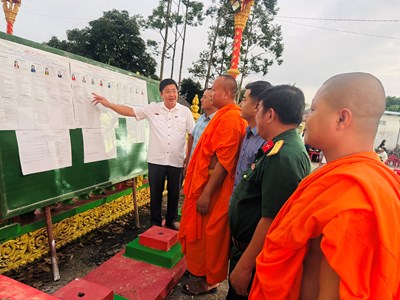 Đồng bào dân tộc Khmer ở Vĩnh Bình sẵn sàng cho Ngày hội non sông 