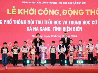 Điện Biên khởi công xây dựng Trường Phổ thông nội trú liên cấp tại 5 xã biên giới