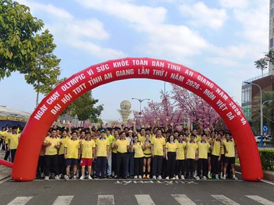 An Giang: Hơn 2.400 người tham gia Ngày chạy Olympic vì sức khỏe toàn dân