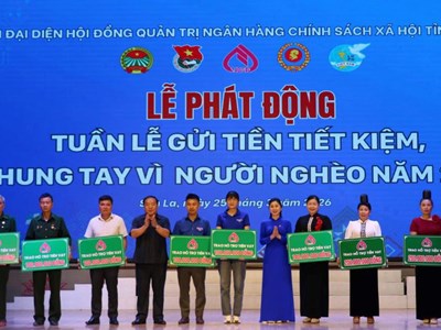 Sơn La phát động Tuần lễ gửi tiền tiết kiệm, chung tay vì người nghèo