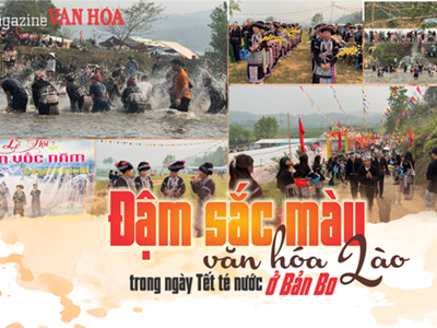 (Emagazine) Độc đáo sắc màu văn hóa Lào trong ngày Tết té nước ở Bản Bo