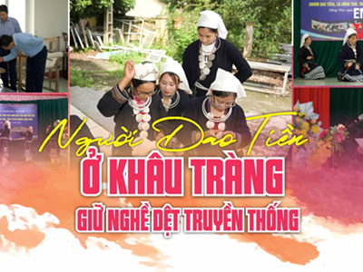(Emagazine) Người Dao Tiền ở Khâu Tràng giữ nghề dệt truyền thống