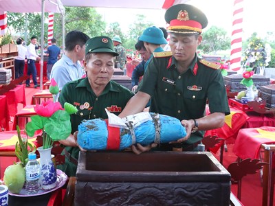 Nghệ An tổ chức lễ truy điệu và an táng hài cốt liệt sĩ hi sinh tại Lào