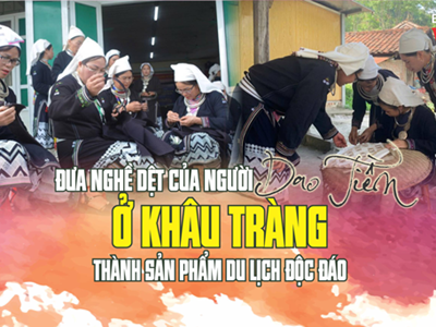  (Emagazine) Đưa nghề dệt của người Dao Tiền ở Khâu Tràng thành sản phẩm du lịch độc đáo