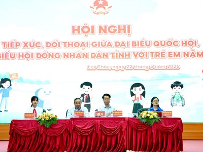 Hơn 150 thiếu nhi tiêu biểu đối thoại với đại biểu Quốc hội, HĐND tỉnh Lai Châu