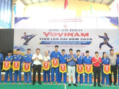 Gần 200 VĐV tham gia Giải vô địch Vovinam tỉnh Lào Cai năm 2026
