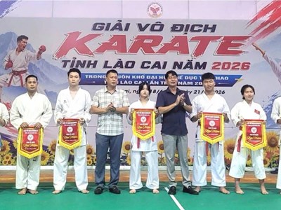 200 VĐV tham gia Giải vô địch Karate tỉnh Lào Cai 2026