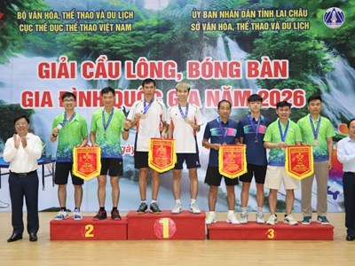 Bế mạc Giải cầu lông, bóng bàn gia đình quốc gia năm 2026