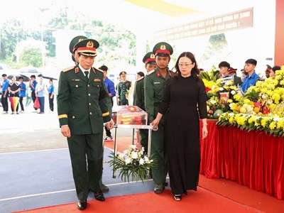 Lào Cai tổ chức truy điệu và an táng 9 hài cốt liệt sĩ tại xã Bát Xát