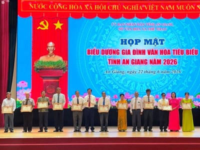 An Giang biểu dương 85 gia đình văn hóa tiêu biểu năm 2026  