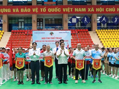 Hơn 600 VĐV tham gia Hội thi Thể thao Người cao tuổi tỉnh Điện Biên 2026