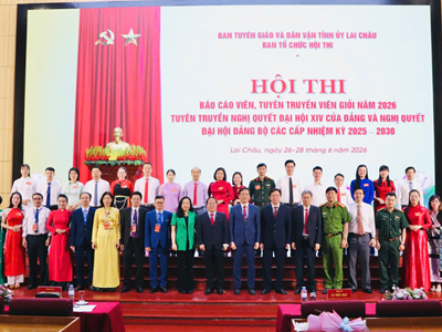 Sôi nổi Hội thi Báo cáo viên, tuyên truyền viên giỏi tỉnh Lai Châu 2026