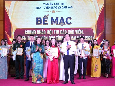 Bế mạc Hội thi Báo cáo viên, tuyên truyền viên giỏi tỉnh Lào Cai 2026