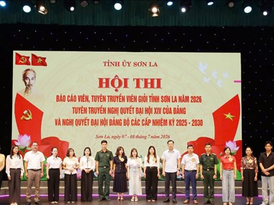 20 thí sinh tham gia Hội thi Báo cáo viên, tuyên truyền viên giỏi tỉnh Sơn La 